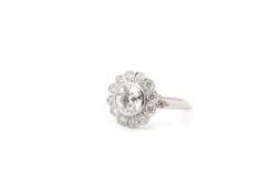 Bague de fiançailles platine diamants