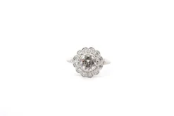 Bague de fiançailles platine diamants