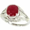 Bague de fiançailles Rubis birman