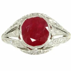 Bague de fiançailles Rubis birman