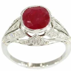 Bague de fiançailles Rubis birman