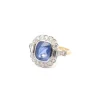 Bague de fiançailles saphir 3,15cts et diamants
