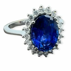 Bague de fiançailles saphir naturel certifié 3,27 carats