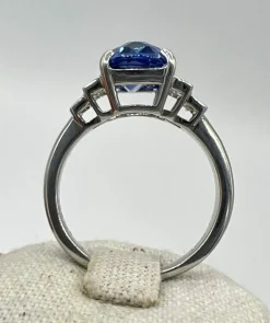 Bague de Fiançailles Saphir, diamants
