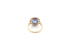 Bague de fiançailles saphir 3,15cts et diamants