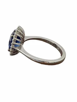 Bague de fiançailles saphir naturel certifié 3,27 carats