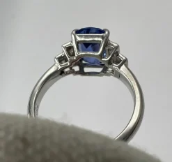 Bague de Fiançailles Saphir, diamants