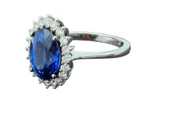 Bague de fiançailles saphir naturel certifié 3,27 carats