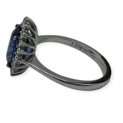 Bague de fiançailles saphir naturel certifié 3,27 carats