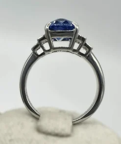 Bague de Fiançailles Saphir, diamants