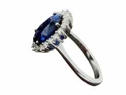 Bague de fiançailles saphir naturel certifié 3,27 carats
