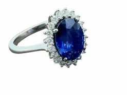 Bague de fiançailles saphir naturel certifié 3,27 carats