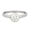 Bague de fiançailles solitaire diamant platine