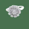 Bague de fiançailles Vintage or gris diamants