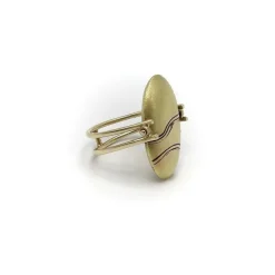 Bague de galets mokume en or Carrie Adell vintage