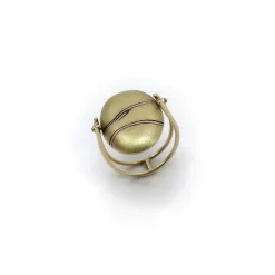 Bague de galets mokume en or Carrie Adell vintage