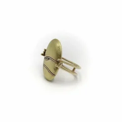 Bague de galets mokume en or Carrie Adell vintage
