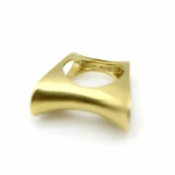 Bague de selle moderniste en or vintage