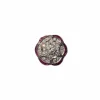 Bague de style Art Déco en platine avec diamants et rubis.