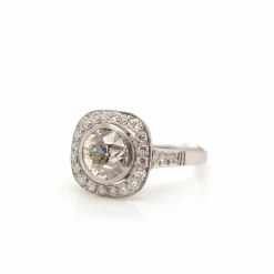 Bague de style Art Déco Platine Diamants
