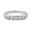 Bague Demi alliance Or blanc Diamant