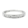 Bague Demi alliance Or blanc Diamant
