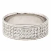 Bague demi alliance Or blanc Diamant