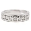 Bague demi alliance Or blanc Diamant