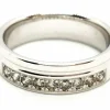 Bague Demi alliance Or blanc Diamant