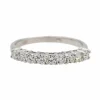 Bague Demi alliance Or blanc Diamant