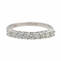 Bague Demi alliance Or blanc Diamant