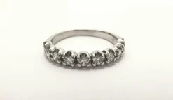 Bague Demi Alliance Or Blanc & Diamant