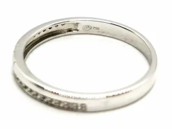 Bague demi alliance Or blanc Diamant