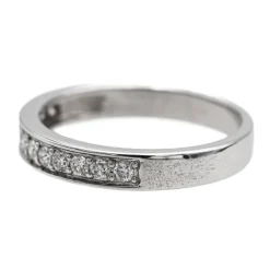 Bague Demi alliance Or blanc Diamant
