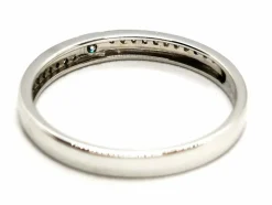 Bague demi alliance Or blanc Diamant
