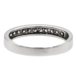 Bague Demi alliance Or blanc Diamant