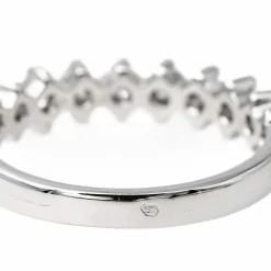 Bague Demi alliance Or blanc Diamant