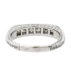 Bague Demi alliance Or blanc Diamant