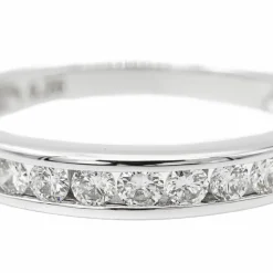 Bague Demi alliance Or blanc Diamant