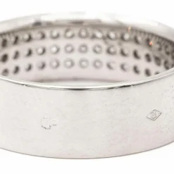 Bague demi alliance Or blanc Diamant