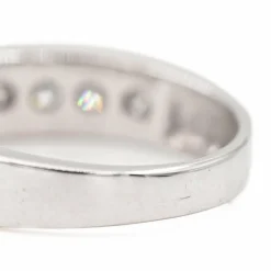 Bague demi alliance Or blanc Diamant