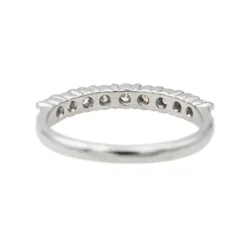 Bague Demi alliance Or blanc Diamant