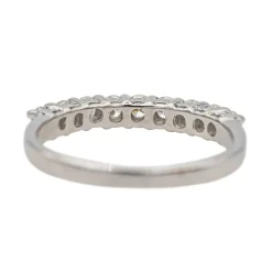 Bague Demi alliance Or blanc Diamant