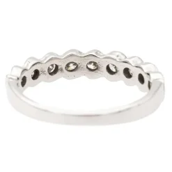 Bague demi alliance Or blanc Diamant
