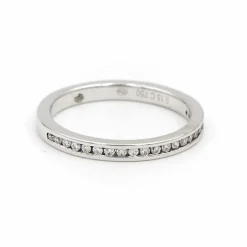 Bague Demi alliance Or blanc Diamant