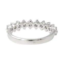 Bague Demi alliance Or blanc Diamant