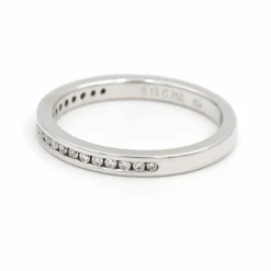 Bague Demi alliance Or blanc Diamant