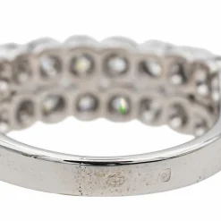 Bague Demi alliance Or blanc, Platine Diamant