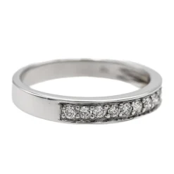 Bague Demi alliance Or blanc Diamant
