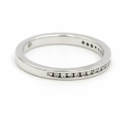 Bague Demi alliance Or blanc Diamant